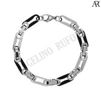 ANGELINO RUFOLO Bracelet ดีไซน์ Fremada Chain สร้อยข้อมือผู้ชาย Stainless Steel 316L(สแตนเลสสตีล)คุณภาพเยี่ยม สีเงิน-ดำ/สีเงิน-ทอง/สีเงิน