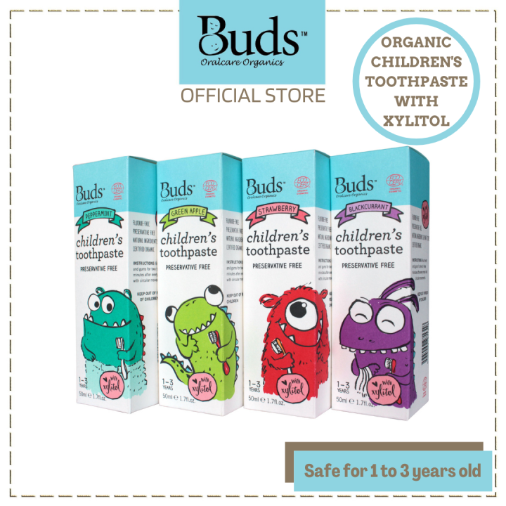 Buds Baby Organic Children Xylitol Toothpaste 50ml (13 years old