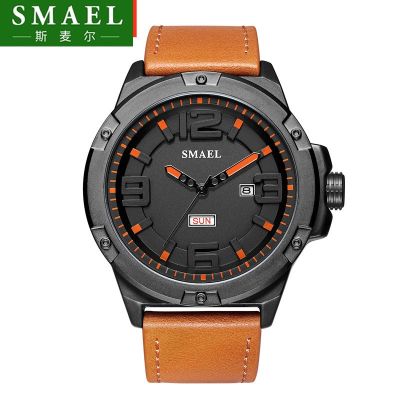 【hot seller】 maier new multi-function watch waterproof outdoor sports quartz calendar leather mens wrist