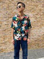 (Detailbydetail) Black killing floral Hawaii shirt