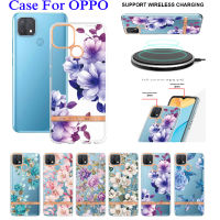 เคส TPU ลายดอกไม้สำหรับ OPPO A16 A15เคส A15S OPPO A94 A95 A53S A54 A54S A55 A73ฝาครอบ A93S A93