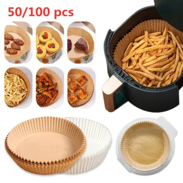 100 Pieces - Air Fryer Non-Stick Pad Paper