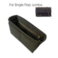 For Single Flap Jumbo bag insert organizer purse insert, bag shaper Premium Felt (Handmade20 Colors)