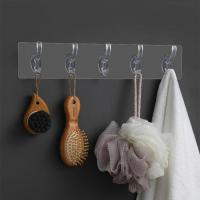 Kitchen Bathroom Transparent Hook Self-adhesive Wall Hook Kitchen Storage Universal Hook Towel Hook Organizer Home Storage Hook