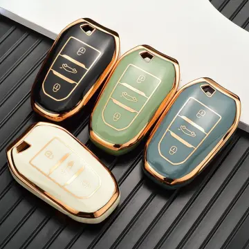 New Leather Car Remote Key Shell Cover Case for Dongfeng Peugeot 5008 308  408 508 3008 2008 4008 Shell Keyless Auto Accessories