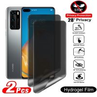 2Pcs Anti-Spy Hydrogel Film For Huawei P40 P50 P30 Pro Mate 40 30 20 Pro Privacy Screen Protector For Huawei Nova 9 8 7 Pro Film