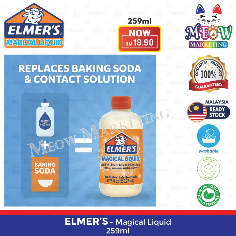 Elmer's Glue Slime Magical Liquid Solution, 259 mL Bottle (Up to 4  Batches), Washable & Kid Friendly