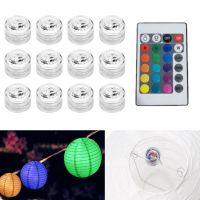 LED Remote Controlled Submersible Light RGB Underwater Lamp Wedding Tea Light Outdoor Garden Swimming Pool Vase Decor