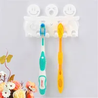 Cute Smile Face Toothbrush Holders Stand Wall Sucker