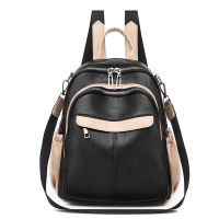 Female Bag Backpack Korean Version PU Fashion Leisure Dual-Use All-Match Messenger Single Shoulder Travel Backpack