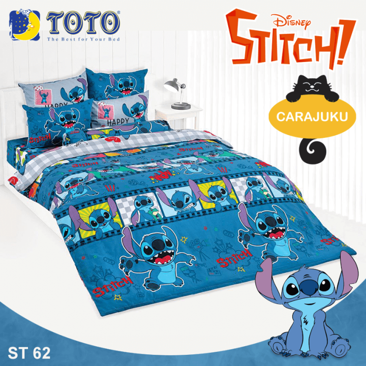 toto-ชุดประหยัด-ชุดผ้าปูที่นอน-ผ้านวม-3-5ฟุต-5ฟุต-6ฟุต-สติช-stitch-เลือกสินค้าที่ตัวเลือก-total-โตโต้-ผ้าปู-ผ้าปูที่นอน-ผ้าปูเตียง-สติทช์