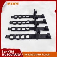 OTOM 4 Pieces Motorcycle Headlight Mask Rubber Fix Brackets Strips Motocross Accessories For KTM XCW EXCF HUSQVARNA FC TC TX FX