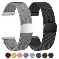 ☇ Milanese Loop สำหรับ Samsung Galaxy watch 5/4 44mm 40mm/5 pro/4 Classic/Active 2 20mm/22mm สร้อยข้อมือ Huawei gt 2/3 pro band