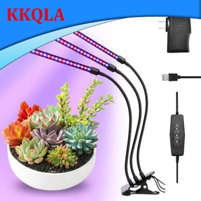 QKKQLA 3-HEAD Timing USB LED Plant Grow Light growing Adjustable Phyto Lamp Controller for Indooor Flower  room green house a2