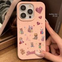 เคส RouJiang สำหรับ iPhone 15 14 13 12 11 Pro Max X Xr Xs Max 7 8 Plus SE 2020แฟชันน่ารักลูกสุนัขลายทางข้าวสาลีเคสแข็งป้องกันสวยพร้อมส่ง