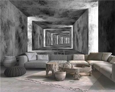 beibehang Customized modern dark three-dimensional beautiful space corridor background wallpaper wall papers home decor