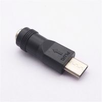 Konverter adaptor daya DC 5.5x2.1mm 1 buah konverter Jack wanita ke USB Tipe C konektor Pria