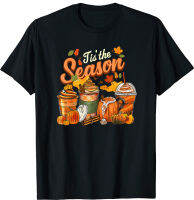 Tis The Season Pumpkin Spice Latte เสื้อยืดกาแฟฤดูใบไม้ร่วงวันฮาโลวีน