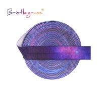 BRISTLEGRASS 2 5 10 Yard 5/8" 15mm Galaxy Print Fold Over Elastic FOE Spandex Satin Band Hair Tie Headband DIY Dress Sewing Trim Sewing Machine Parts