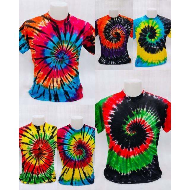 Colorful Tie Dye Dashiki Shirt Bohemian Rasta Reggae Unisex Lazada PH