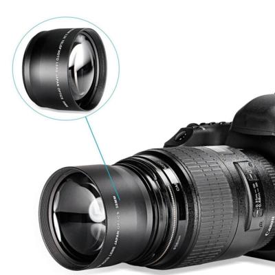 Princess 58mm 2x Telephoto Lens for camera SLR/DSLR (Black)
