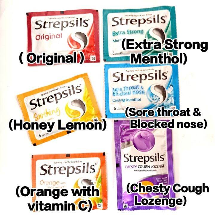 Strepsils Lozenge Original/Honey Lemon/Orange/Extra Strong Menthol/Sore