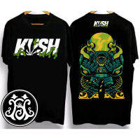 original KUSH เสื้อยืดแนวสตรีทสไตล์เรโทร 2023 100% (สีดำ) classic COTTON ใหม่การพิมพ์ด้านหน้าและด้านหลังที่  พร้อมสำหรับการจัดส่ง