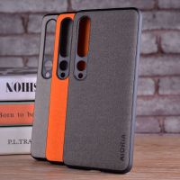 {OLI STUDIO} เคสสำหรับ Xiaomi Mi 10 10 Pro Coque เคสแข็ง TPU นิ่มปกหนังเส้นใยหรูหราที่ครอบสำหรับ Xiaomi โทรศัพท์ Mi 10 10 Pro