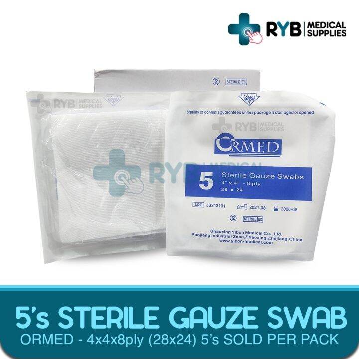 【SUPER SALE】 Sterile Gauze Pad 4x4x8 (5pcs/pack) ORMED PARTNERS (10pcs ...