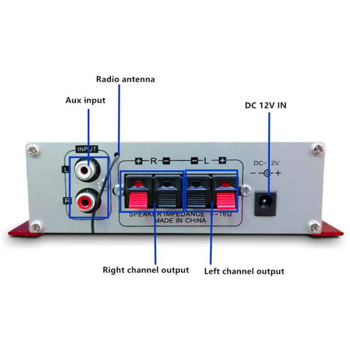 original-400w-bluetooth-2-0เสียงhifiเครื่องขยายเสียง12v-avแอมป์ลำโพงพร้อมรีโมทคอนโทรลสำหรับรถยนต์