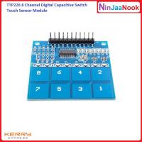 โมดูลเซ็นเซอร์แบบสัมผัส 8 ช่อง ดิจิตอลสวิทช์  TTP226 8 Channel Digital Capacitive Switch Touch Sensor Module for Arduino UNO DIY