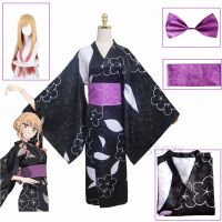 Marin Kitagawa Cosplay Costume Kimono Anime My Dress Up Darling Marin Kitagawa Cute Black Kimono Suit Halloween Party Uniforms