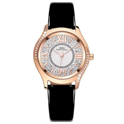 IBSO #8883ผู้หญิงมีแบรนด์หรูใหม่3ATM นาฬิกาควอตซ์กันน้ำเย็นนาฬิกาเซอร์คอนวันวาเลนไทน์ของขวัญสำหรับแฟนสาว
