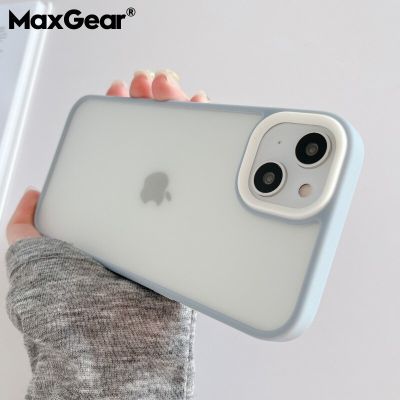 Colorful Transparent Case For iPhone 14 13 12 Mini 11 Pro Max X XR XS Max 7 8 Plus Shockproof Contrast Color Matte Acrylic Cover Phone Cases