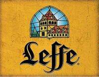 ป้ายดีบุกโลหะตกแต่งศิลปะวินเทจ Leffe เบียร์เบลเยียมสำหรับ Cofe สำนักงานครัวในบ้านบาร์ร้านอาหารหอพักคลับหรือโรงรถ12 "X 16"