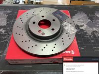 D09 A448 21 จานเบรค ล้อ F (ยี่ห้อ BREMBO) รุ่น HC UV Dr Benz W203, C209, R171 ปี2000-&amp;gt;