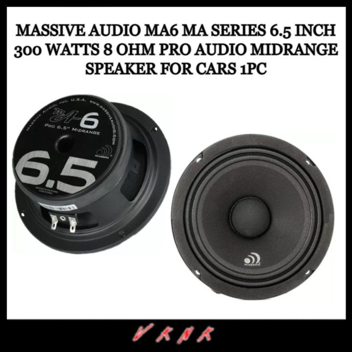 Massive Audio MA6 MA Series 6.5 Inch 300 Watts 8 Ohm Pro Audio Midrange