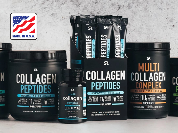 Sports Research Collagen Peptides Vanilla Bean / Matcha Green Tea / Dark Chocolate / Unflavored