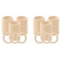 60 Pcs Natural Wood Rings 60mm Unfinished Macrame Wooden Ring Wood Circles for DIY Craft Ring Pendant Jewelry Making
