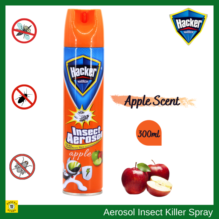 Original Hacker Aerosol Mosquito Killer Spray Apple Scent Kills