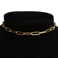 Gold Color Stainless Steel Choker Necklace Women Hip-hop Punk Short Box Link Neck Chains for Women Jewelry Collares de Moda 2019 Fashion Chain Necklac