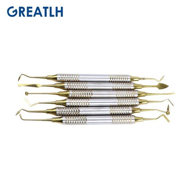 dental-composite-resin-filling-tool-double-head-thick-handle-restoration-set-dental-instrument-6pcs