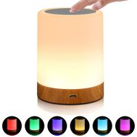 ♝ Touch Sensor Led Night Light Coloful USB Rechargeable Baby Breastfeeding Bedsid Table Lamp Dimmable Room Office Decor Kids Gifts