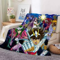 Ready Stock Anime The Knights of The Zodiac Blanket 3D Printing Flannel Blanket Travel Blankets Hiking Picnic Blanket Sherpa Quilt