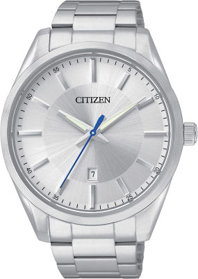 Citizen Quartz Mens Watch, Stainless Steel, Classic Silver Bracelet, Silver Dial