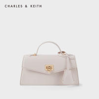 CHARLES and KEITH CK2-50270656-1 กระเป๋าถือแบบหัวเข็มขัดโลหะ