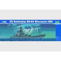 Trumpeter 05706 1/700 US Battship-64ชุดแบบจำลองย่อขนาด1991วิสคอนซิน