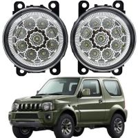 ชุดประกอบไฟตัดหมอกไฟเดย์ไลท์ LED DRL H11 12V ไฟตัดหมอกสำหรับ Suzuki Jimny FJ รถออฟโรดแบบปิด1998-2014