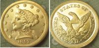 【NEW】 $2.5 Liberty Gold 1857-O Coins