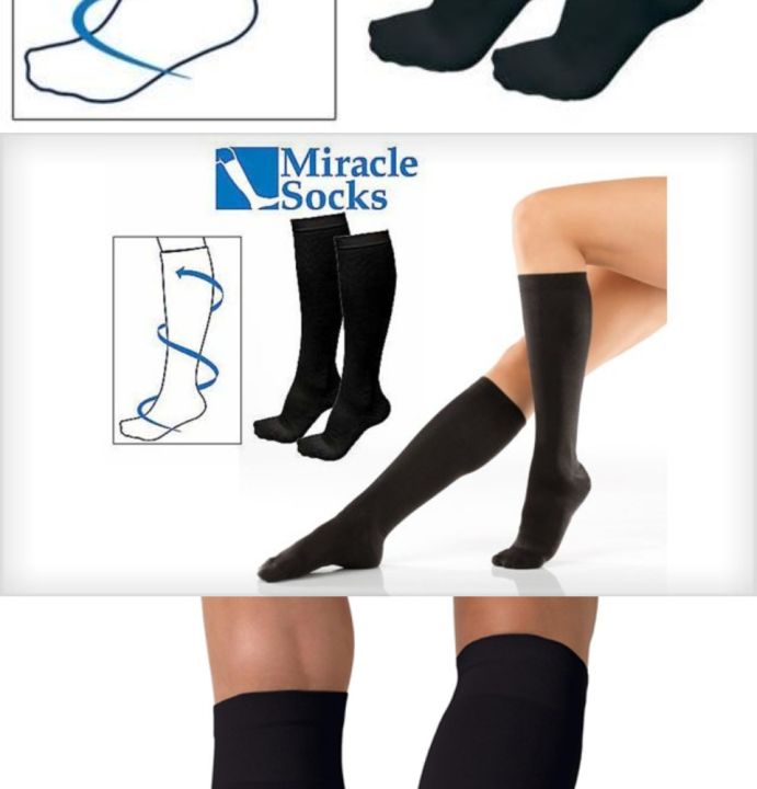 ถุงเท้ายาวชาย-ถุงเท้ายาวหญิง-ถุงเท้าสีดำ-ถุงเท้าดำยาว-1-คู่-miracle-socks-ถุงเท้าเพื่อสุขภาพ-ถุงเท้ายาว-ถุงเท้ายาวสีดำ-ถุงเท้ายาวกีฬา